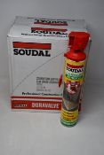 Twelve Soudal Genius Gun Plasterboard Adhesive (750ml, 04/22).