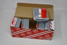 Two boxes of five as new MK K932ALM Metal Clad 13A DP Switched Fused Spur with Flex Outlet