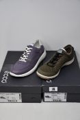 A pair of women's as new Ecco Soft 7 Runner trainers (UK 6) and a pair of men's Ecco Aspina (UK 5-