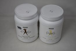 Four FWC Vegan Protein Shake Mix Dietary Supplement (513.8g) in vanilla (3) and chocolate (1)