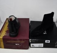 A pair of Base London Seymour boots (UK 8) and a pair of Jones Bootmaker Eadie boots (UK 6 - Damaged