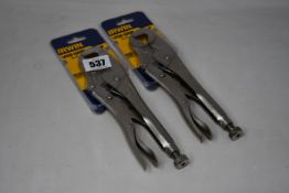 Five as new Irwin Visegrip 10LW Locking Wrenches 10 inch.