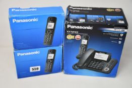 A collection of boxed Panasonic telephone equipment to include an answering system (PN : KX-