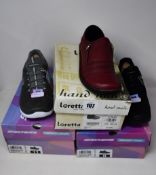 Two pairs of women’s as new Skechers Summits Itz Bazik (UK 5, 8) and a pair of Loretta shoes (UK