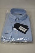 An as new Thom Sweeney casual Oxford button down collar blue shirt (16” - RRP £260).