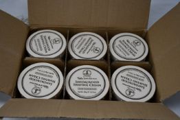 Six as new Taylor of Bond Street Sandalwood shaving creams (6 x 150g).