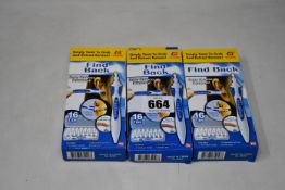 Thirty boxed as new FindBack earwax removal/cleaning kits.