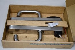 A boxed Salto XS4 Proximity lock for use with Salto key card systems.