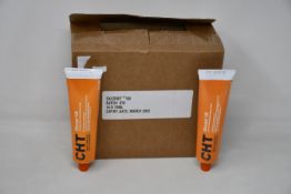 Ten boxed as new CHT Silcoset 158 (Thixotropic, black acetoxy silicone sealant).