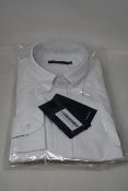 An as new Thom Sweeney casual Oxford button down collar white shirt (17” - RRP £260).