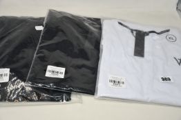 Two men's Vanquish Triumph Pullover hoodies in black and blackout (XXL), three Vanquish long