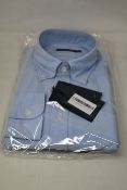 An as new Thom Sweeney casual Oxford button down collar blue shirt (16” - RRP £260).