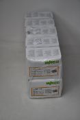 Ten packs of forty Wago 222-415 grey 32A 5 way in-line wire connectors.