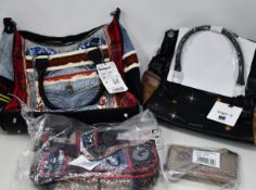 An as new Desigual Loverty handbag (RRP €80), Desigual Patch 1968 bag (RRP €40), Desigual Red
