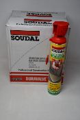Twelve Soudal Genius Gun Plasterboard Adhesive (750ml, 04/22).