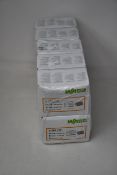Ten packs of forty Wago 222-415 grey 32A 5 way in-line wire connectors.