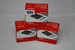Nine boxed as new Honeywell DT90A Digital Room Thermostats.