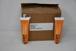 Ten boxed as new CHT Silcoset 158 (Thixotropic, black acetoxy silicone sealant).
