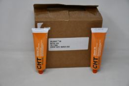 Ten boxed as new CHT Silcoset 158 (Thixotropic, black acetoxy silicone sealant).