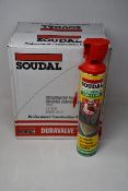 Twelve Soudal Soudafoam Gap Filler (750ml, 09/22), Gun Grade (Duravalve).