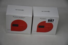 Two boxed as new PIE smart body tape measures.