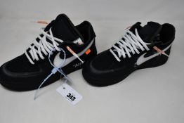 A pair of as new Nike X Off-White The 10th: Air Force 1 low sneakers (UK 8 - No box).