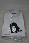 An as new Thom Sweeney casual Oxford button down collar white shirt (14.5” - RRP £260).