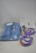 An as new Wild One leashes in lilac (RRP $58), collar in lilac (XL - RRP $38), poop bag carrier in