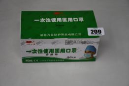 Two thousand boxed as new disposable face masks.