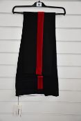 A pair of as new Wales Bonner dub tuxedo trousers in black/ruby (Size 48 - RRP £240).