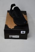 A pair of as new Veja hiking style vegan suede black transparent sneakers (UK 6).
