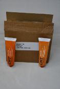 Ten boxed as new CHT Silcoset 158 (Thixotropic, black acetoxy silicone sealant).