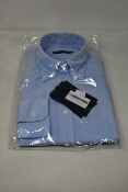 An as new Thom Sweeney casual Oxford button down collar blue shirt (14.5” - RRP £260).