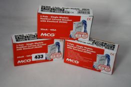 Forty boxed as new MCG 2 Pole Single Module Residual Current Breakers with Overload (32A2P30BSM).