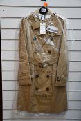 An as new Burberry Heritage Chelsea mid length trench coat (UK 4 - RRP €1790).