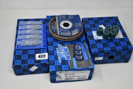 Five boxed as new Pferd RBF 1225/6 Allround, ten boxed Pferd polifan PFC 125 SG power steelox and