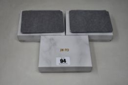 Eight as new JW Pei Quinn leather zipped card holders (RRP £19 each).