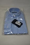 An as new Thom Sweeney casual Oxford button down collar blue shirt (15” - RRP £260).