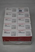 Ten boxed as new Honeywell T4360 Frost Thermostats.