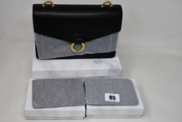 An as new JW Pei Envelope crossbody bag in black (RRP £45) and four JW Pei Quinn leather zipped card