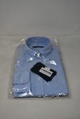 An as new Thom Sweeney casual Oxford button down collar blue shirt (16.5” - RRP £260).
