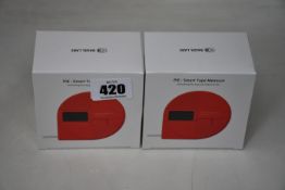 Two boxed as new PIE smart body tape measures.