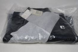 An as new Muubaa pocket front patent animal leather shacket in black (UK 6 - RRP $285).