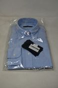 An as new Thom Sweeney casual Oxford button down collar blue shirt (17” - RRP £260).