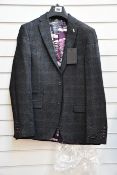 An as new Ted Baker charcoal check suit jacket (38 Reg - RRP £153).