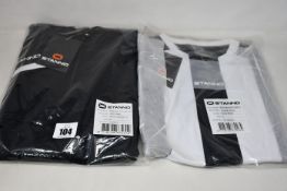 Four as new Stanno Prestige half zip tops (M - RRP £24), five Stanno Brighton striped tops (S -