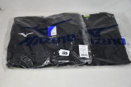 Five as new Mizuno Terry hoodies in black (All XS - RRP £30 each).