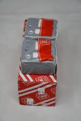 Two boxes of five as new MK K932ALM Metal Clad 13A DP Switched Fused Spur with Flex Outlet