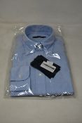 An as new Thom Sweeney casual Oxford button down collar blue shirt (17” - RRP £260).