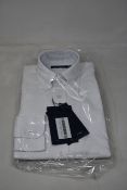 An as new Thom Sweeney casual Oxford button down collar white shirt (15” - RRP £260).